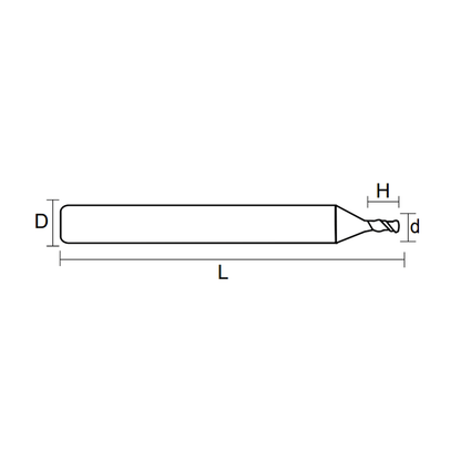 HRC55 MICRO DIAMETER FRÄS Z2 - CNCButiken