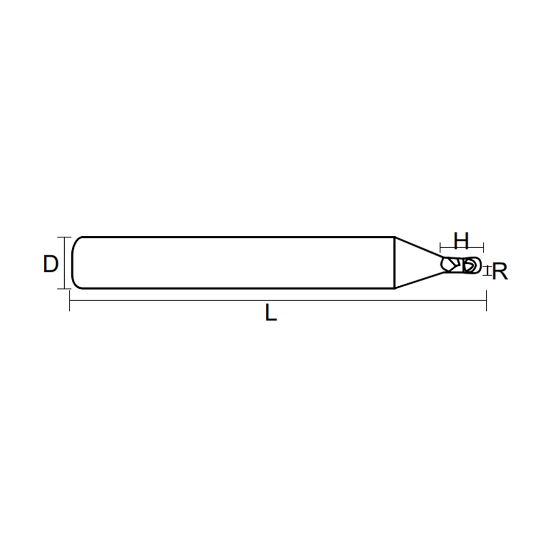 HRC65 SMALL DIAMETER FULLRADIEFRÄS Z2 - CNCButiken